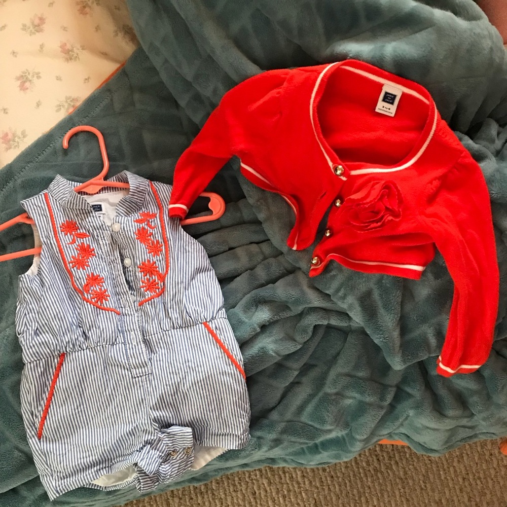 Janie and Jack Romper and Sweater Set!